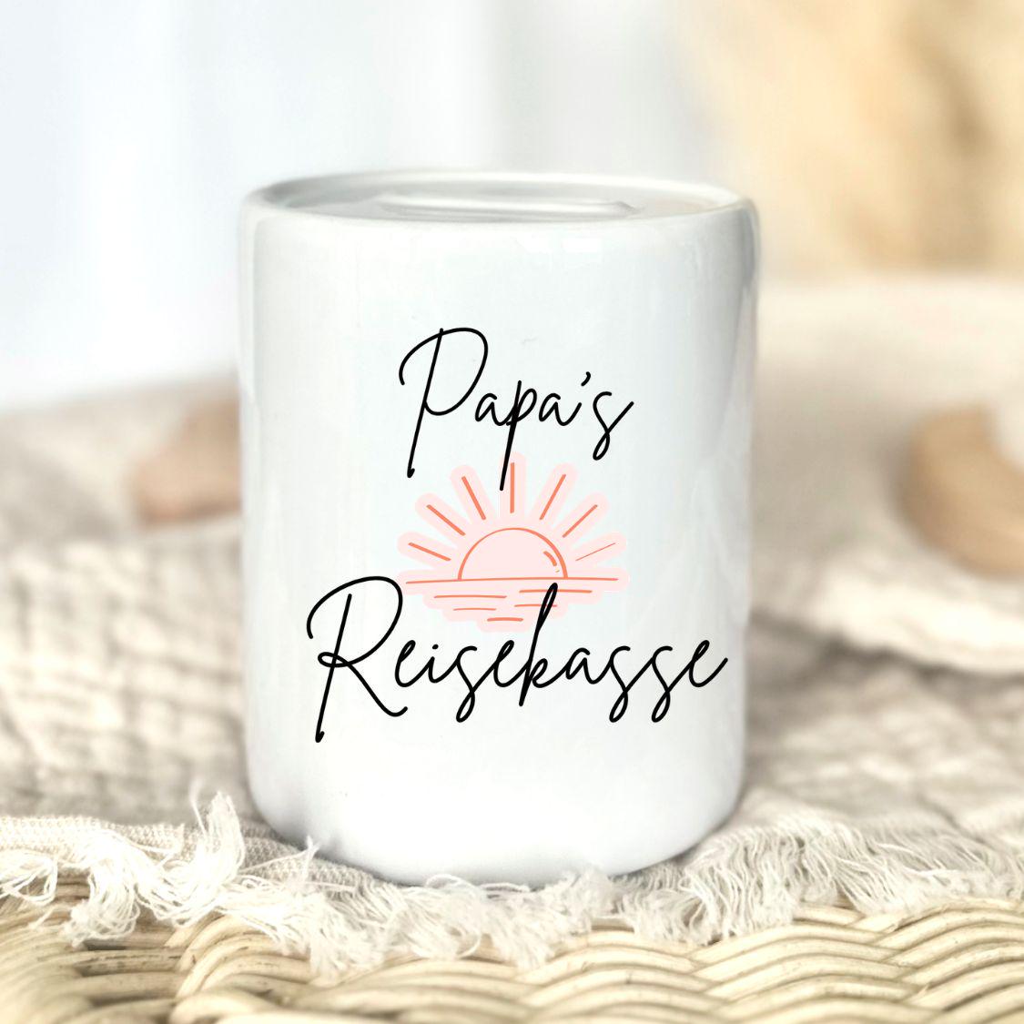 Mum’s Travel Money Pot | Mother’s Day Gift | Personalised | Holiday Fund | Gift Idea for Dad Save for a Holiday Ceramic Money Pot Thank You