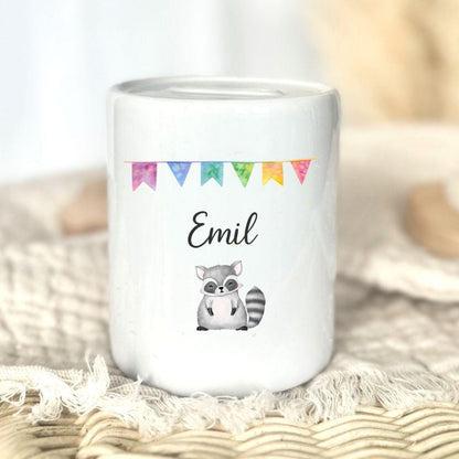 Personalised money box for children, money box for son or daughter, newborn baby money box personalised piggy bank, school, birth, birthday