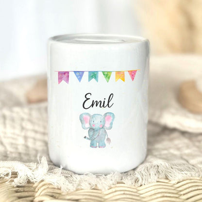 Personalised money box for children, money box for son or daughter, newborn baby money box personalised piggy bank, school, birth, birthday