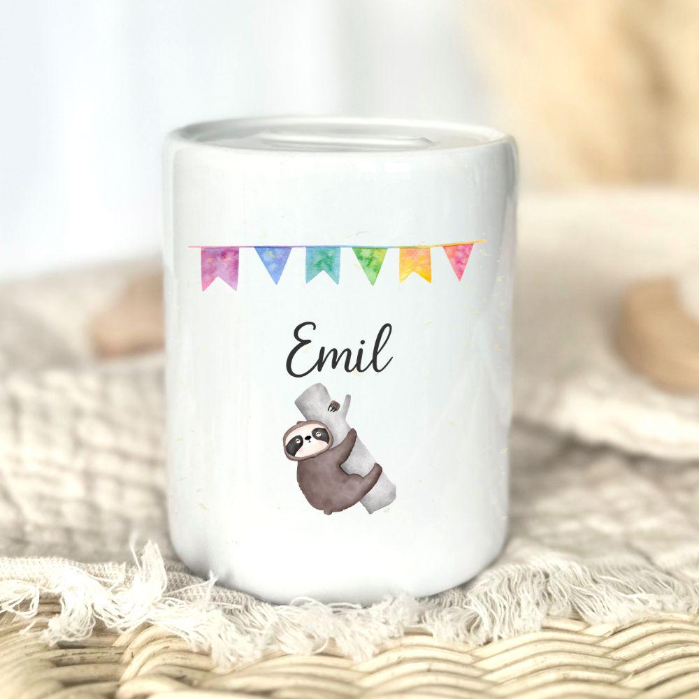 Personalised money box for children, money box for son or daughter, newborn baby money box personalised piggy bank, school, birth, birthday