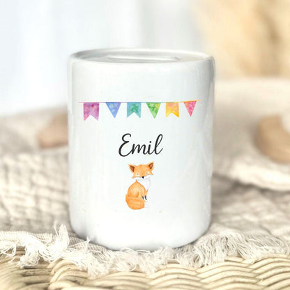 Personalised money box for children, money box for son or daughter, newborn baby money box personalised piggy bank, school, birth, birthday