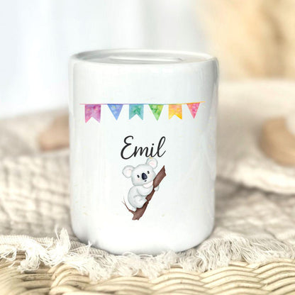 Personalised money box for children, money box for son or daughter, newborn baby money box personalised piggy bank, school, birth, birthday