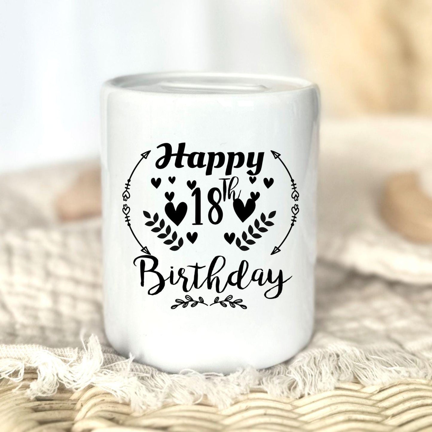 Personalised 18th Birthday Money Box | Gaming Gift with Age & Name | Money Box for Teenagers | Level Up Gift for Boys and Girls