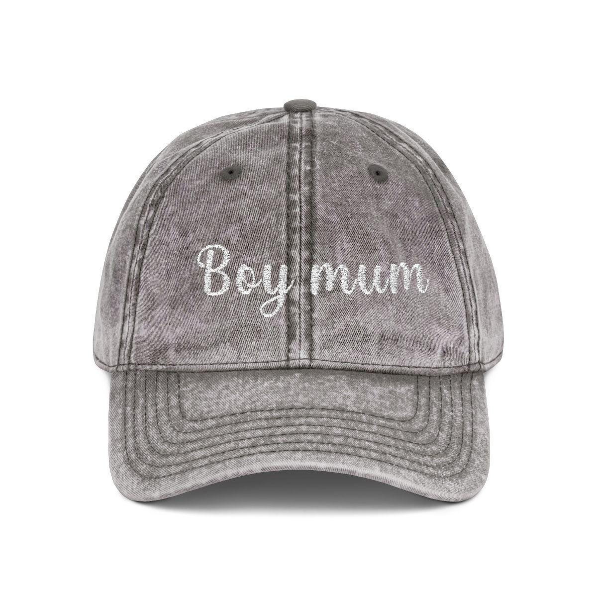 Boy Mum and Dad Vintage Cap | Embroidered Mom Hat | Gift for Boy Mom | Adjustable Cotton Baseball Cap | Mother’s Day & Christmas Gift mother