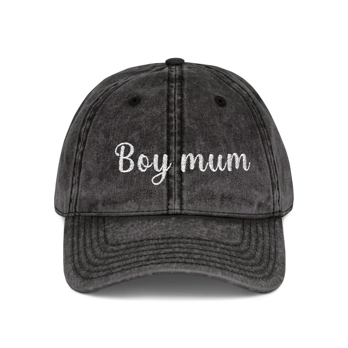 Boy Dad Vintage Cap | Embroidered Dad Hat | Gift for Dad and Mom | Adjustable Cotton Baseball Cap | Mother’s & Father's Day - Christmas Gift