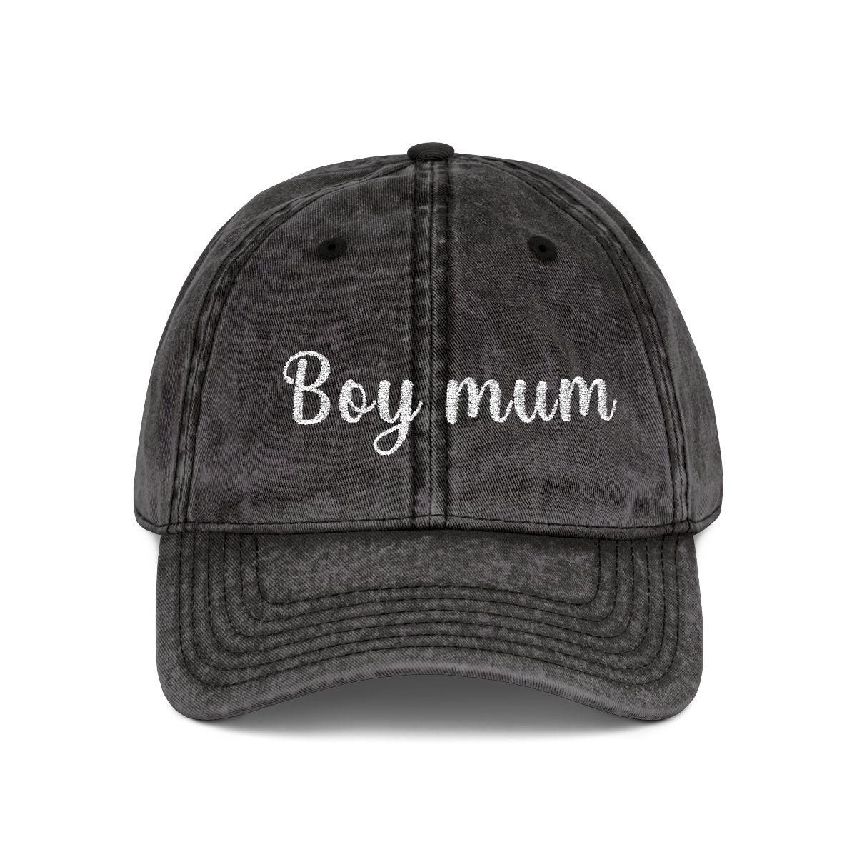 Boy Mum and Dad Vintage Cap | Embroidered Mom Hat | Gift for Boy Mom | Adjustable Cotton Baseball Cap | Mother’s Day & Christmas Gift mother