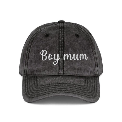 Boy Mum and Dad Vintage Cap | Embroidered Mom Hat | Gift for Boy Mom | Adjustable Cotton Baseball Cap | Mother’s Day & Christmas Gift mother
