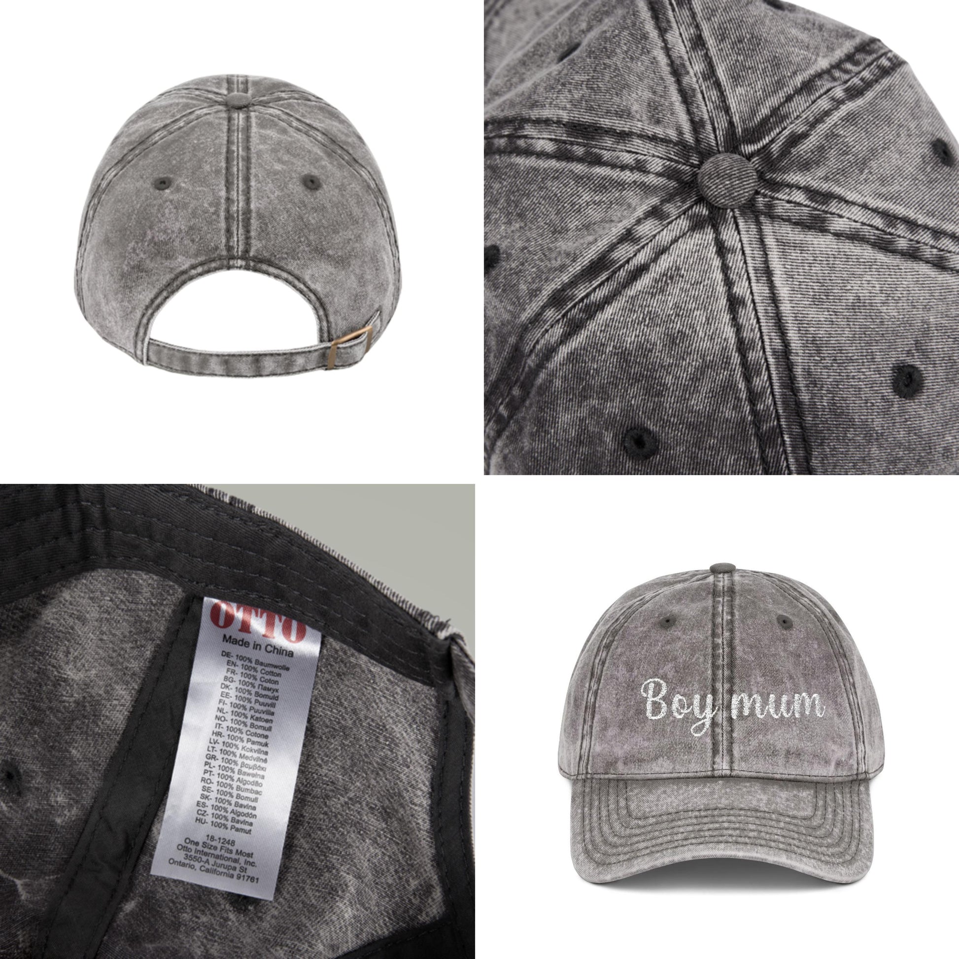 Dog Mum Vintage Cap | Embroidered Mom Hat | Gift for Dog mothers | Adjustable Cotton Baseball Cap | Mother’s Day & Christmas Dog Mommy