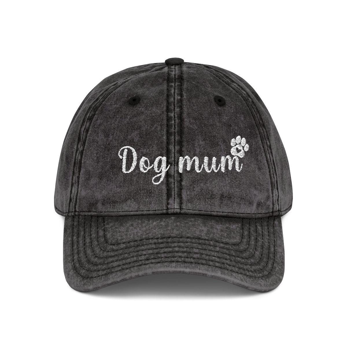 Dog Mum Vintage Cap | Embroidered Mom Hat | Gift for Dog mothers | Adjustable Cotton Baseball Cap | Mother’s Day & Christmas Dog Mommy