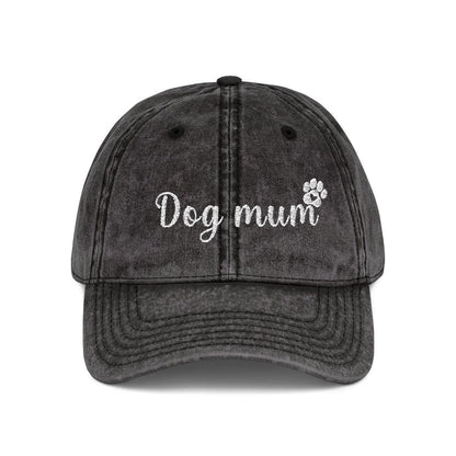 Dog Mum Vintage Cap | Embroidered Mom Hat | Gift for Dog mothers | Adjustable Cotton Baseball Cap | Mother’s Day & Christmas Dog Mommy