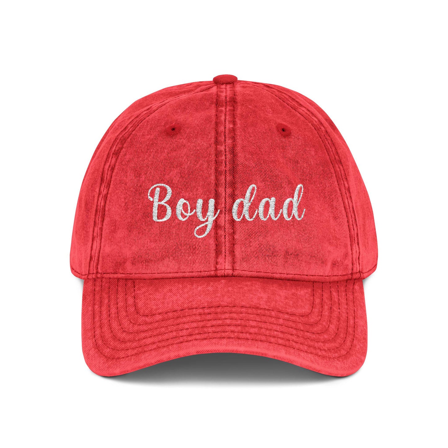 Boy Dad Vintage Cap | Embroidered Dad Hat | Gift for Dad and Mom | Adjustable Cotton Baseball Cap | Mother’s & Father's Day - Christmas Gift