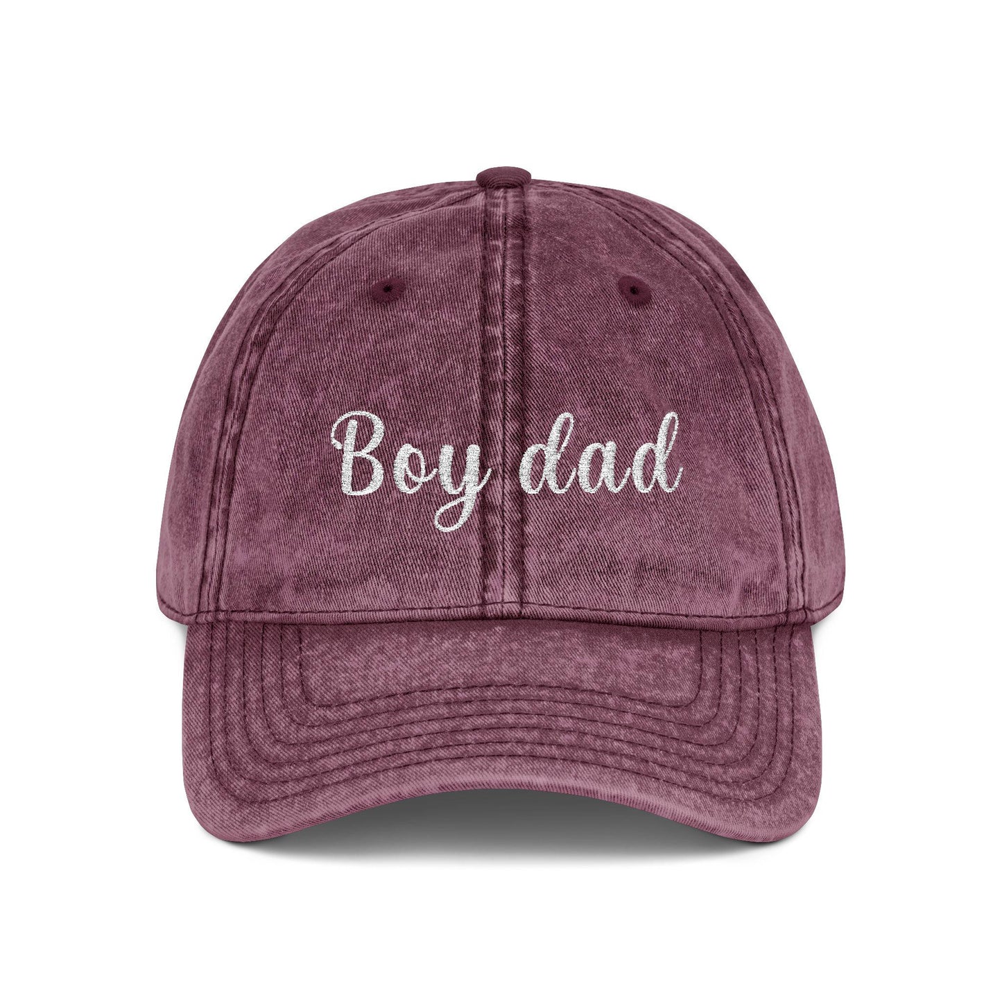 Boy Dad Vintage Cap | Embroidered Dad Hat | Gift for Dad and Mom | Adjustable Cotton Baseball Cap | Mother’s & Father's Day - Christmas Gift