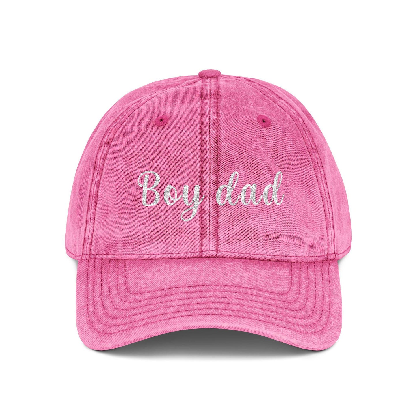 Boy Dad Vintage Cap | Embroidered Dad Hat | Gift for Dad and Mom | Adjustable Cotton Baseball Cap | Mother’s & Father's Day - Christmas Gift