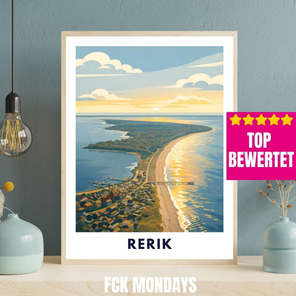 Rerik Baltic Sea Poster | Salzhaff & Beach Wall Art | Coastal Germany Print | Sunset Seascape Decor | Maritime Vacation Home Artwork