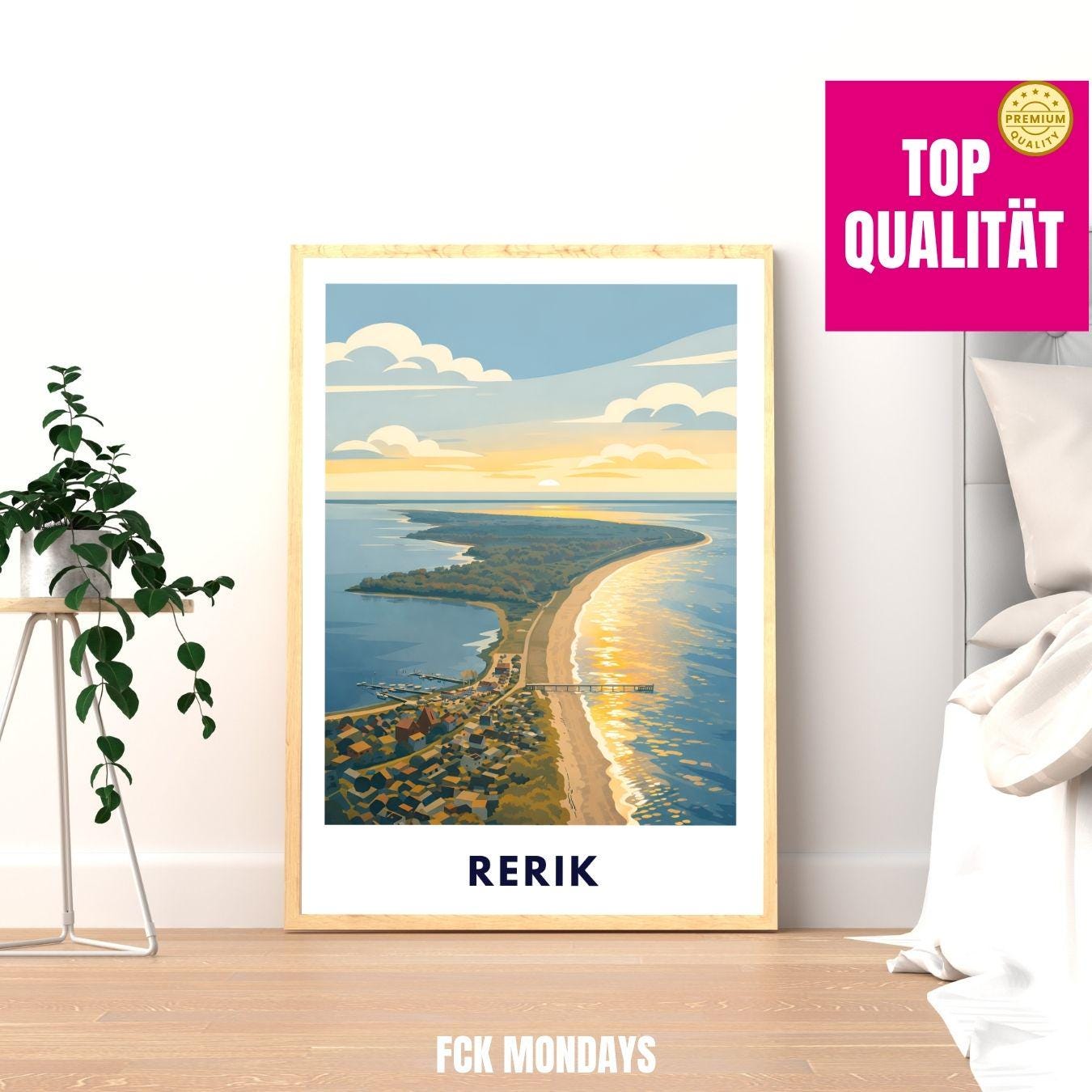 Rerik Baltic Sea Poster | Salzhaff & Beach Wall Art | Coastal Germany Print | Sunset Seascape Decor | Maritime Vacation Home Artwork