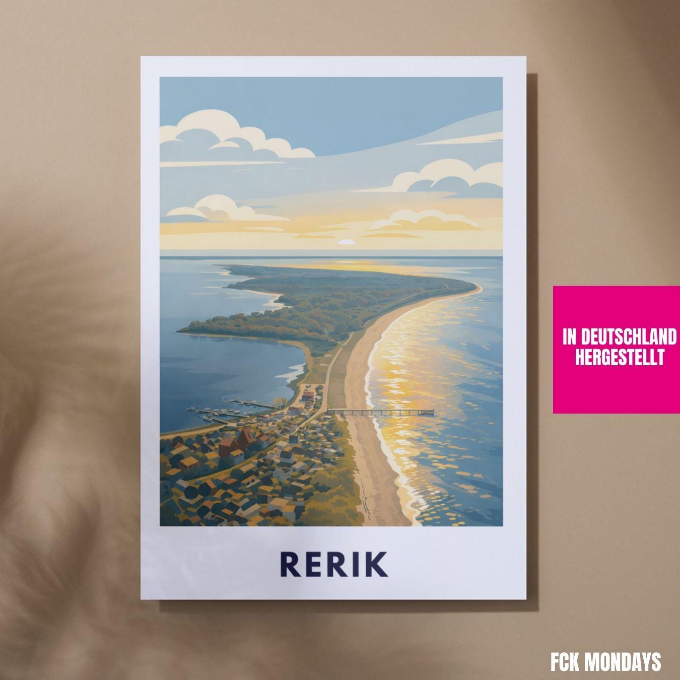 Rerik Baltic Sea Poster | Salzhaff & Beach Wall Art | Coastal Germany Print | Sunset Seascape Decor | Maritime Vacation Home Artwork
