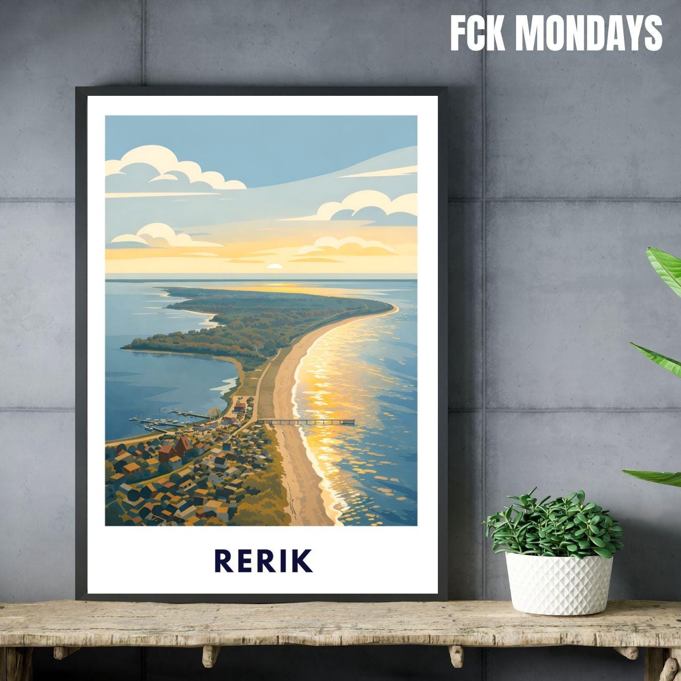 Rerik Baltic Sea Poster | Salzhaff & Beach Wall Art | Coastal Germany Print | Sunset Seascape Decor | Maritime Vacation Home Artwork