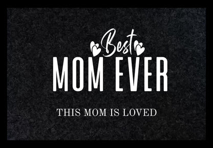 Fußmatte Best Mom Ever – Chaos & Coffee | Lustige Türmatte Mütter | Geschenk für Mutter | Welcome Doormat Türvorleger Muttertag Gummirand