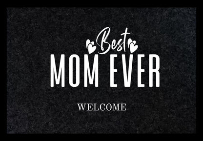 Fußmatte Best Mom Ever – Chaos & Coffee | Lustige Türmatte Mütter | Geschenk für Mutter | Welcome Doormat Türvorleger Muttertag Gummirand
