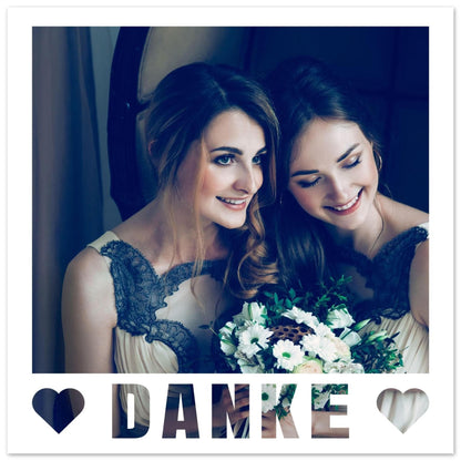Wedding Witness Thank You Gift: Photo Poster - Personalised Thank You Poster for Wedding Witnesses with Picture Frame - Photo Gift