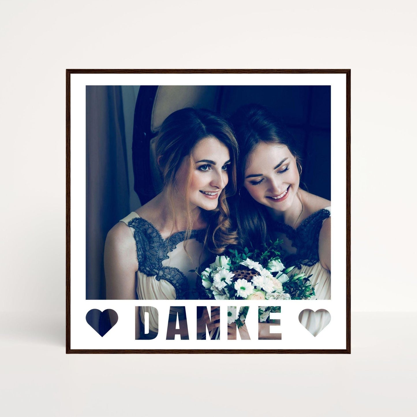 Wedding Witness Thank You Gift: Photo Poster - Personalised Thank You Poster for Wedding Witnesses with Picture Frame - Photo Gift