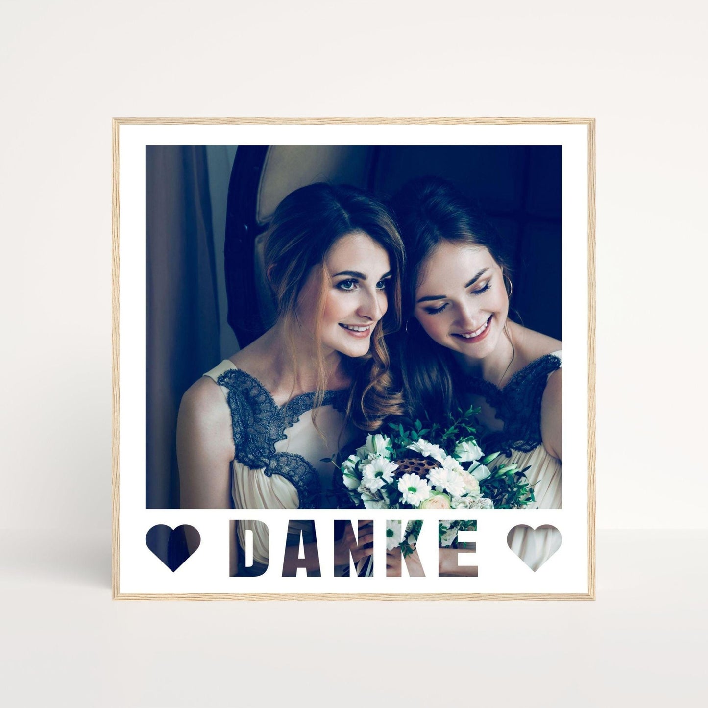 Wedding Witness Thank You Gift: Photo Poster - Personalised Thank You Poster for Wedding Witnesses with Picture Frame - Photo Gift