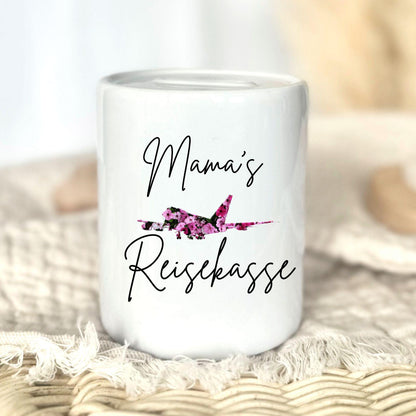 Mum’s Travel Money Pot | Mother’s Day Gift | Personalised | Holiday Fund | Gift Idea for Mum Save for a Holiday Ceramic Money Pot Thank You