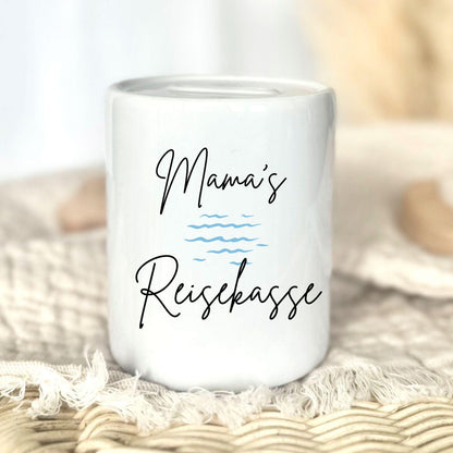 Mum’s Travel Money Pot | Mother’s Day Gift | Personalised | Holiday Fund | Gift Idea for Mum Save for a Holiday Ceramic Money Pot Thank You
