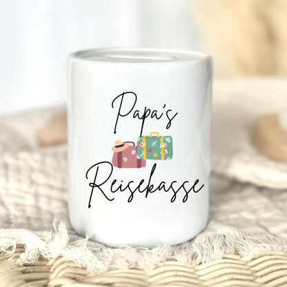 Mum’s Travel Money Pot | Mother’s Day Gift | Personalised | Holiday Fund | Gift Idea for Dad Save for a Holiday Ceramic Money Pot Thank You