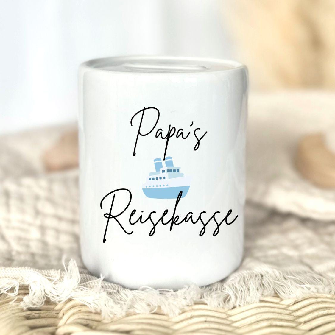 Mum’s Travel Money Pot | Mother’s Day Gift | Personalised | Holiday Fund | Gift Idea for Dad Save for a Holiday Ceramic Money Pot Thank You