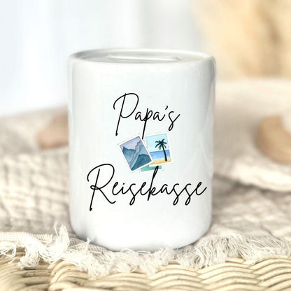 Mum’s Travel Money Pot | Mother’s Day Gift | Personalised | Holiday Fund | Gift Idea for Dad Save for a Holiday Ceramic Money Pot Thank You