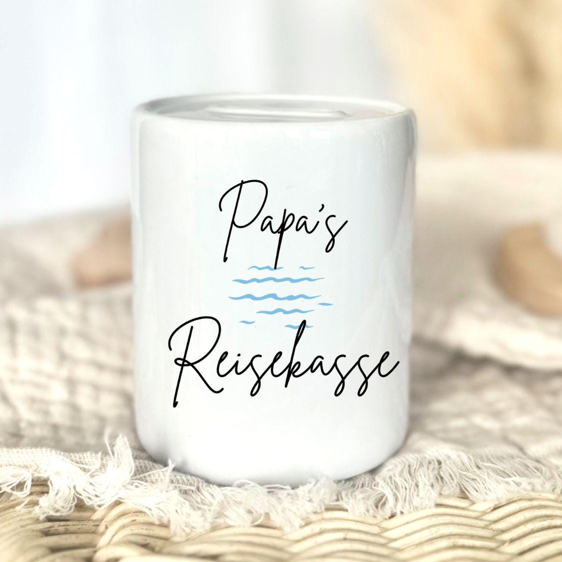 Mum’s Travel Money Pot | Mother’s Day Gift | Personalised | Holiday Fund | Gift Idea for Dad Save for a Holiday Ceramic Money Pot Thank You