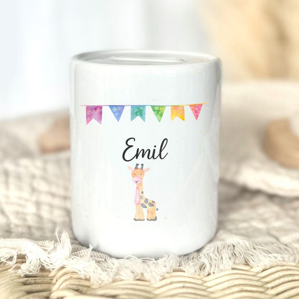 Personalised money box for children, money box for son or daughter, newborn baby money box personalised piggy bank, school, birth, birthday