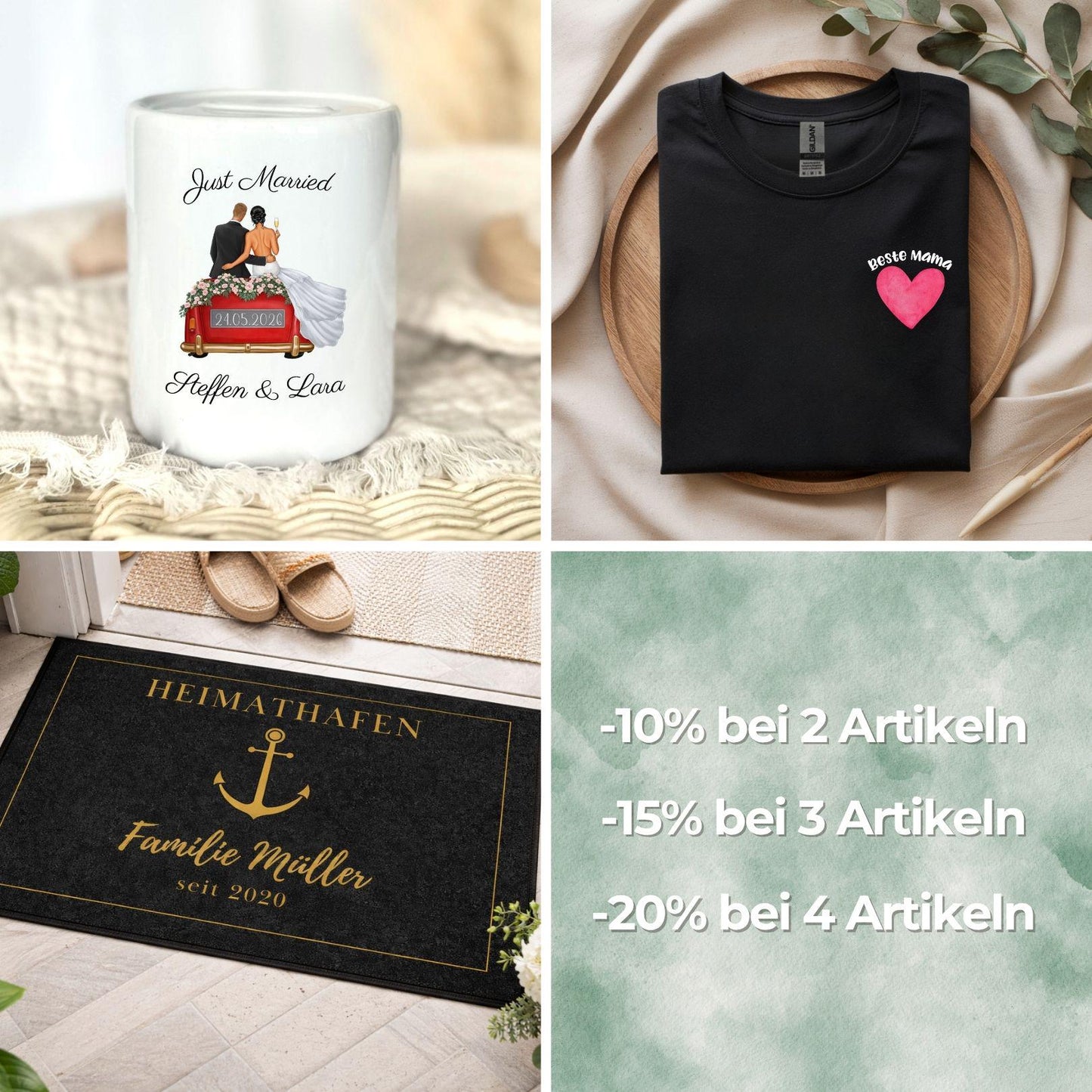 Personalised wedding money box | Just Married gift | Personalised money box with names and date | Wedding couple money box