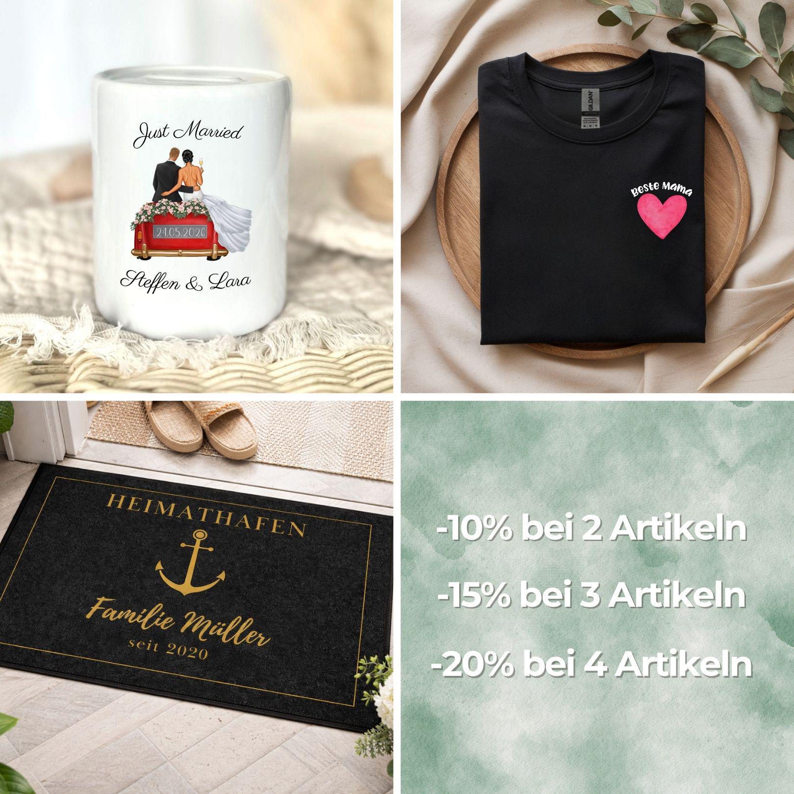 Personalised wedding money box | Just Married gift | Personalised money box with names and date | Wedding couple money box