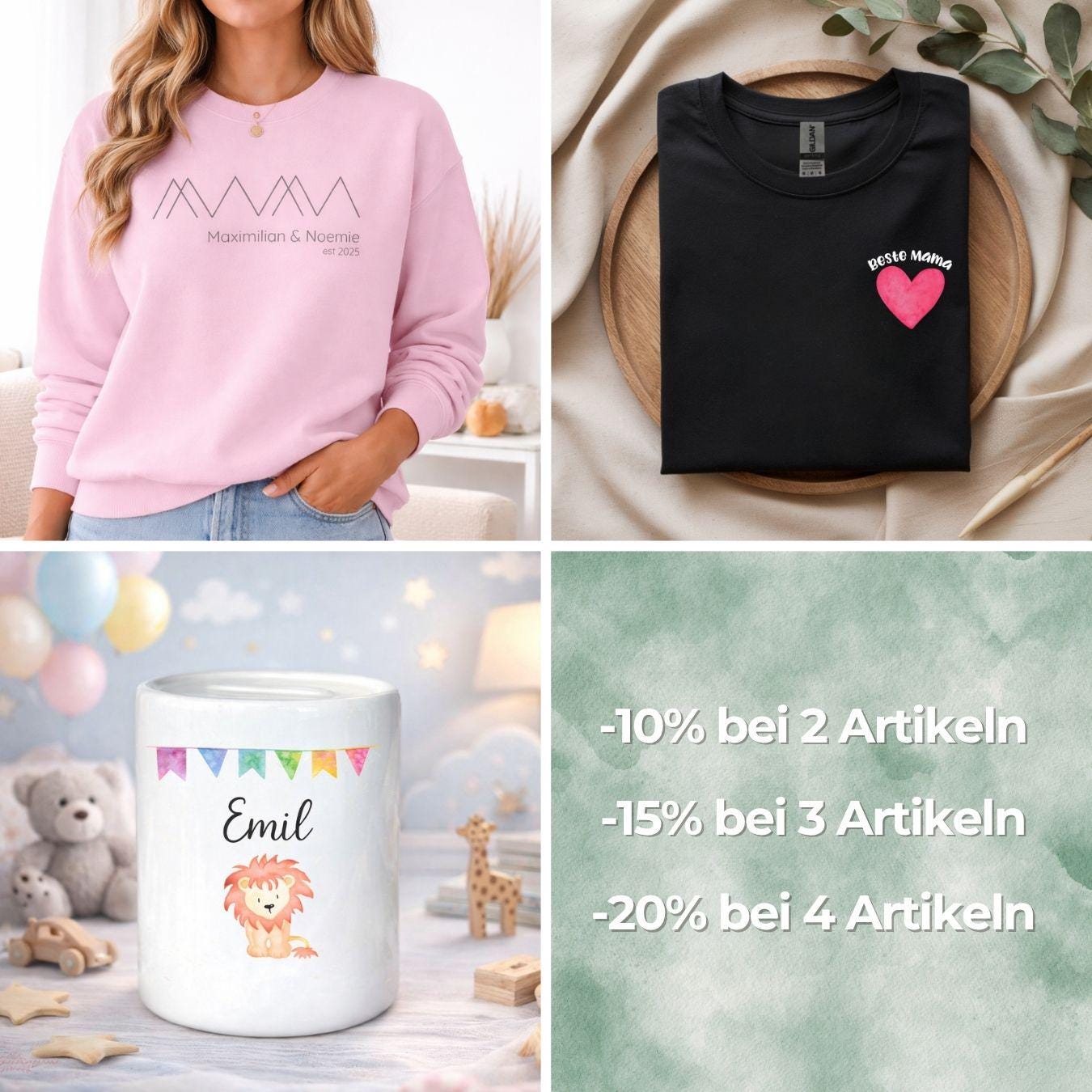 First Mothers Day Shirt 2026 – Erster Muttertag Shirt – Mama Mini Set – Mommy and Me Outfit – Partnerlook Mama Kind Baby & Mama T-Shirt Set