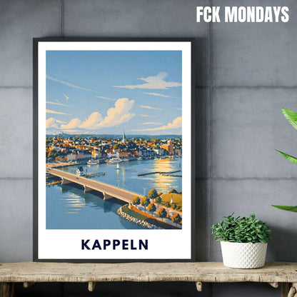 Kappeln Poster minimalistisch | Skandinavisches Reiseposter Nordisches Wandbild Küste Travel Plakat Deutschland Geschenk Ostsee Illustration