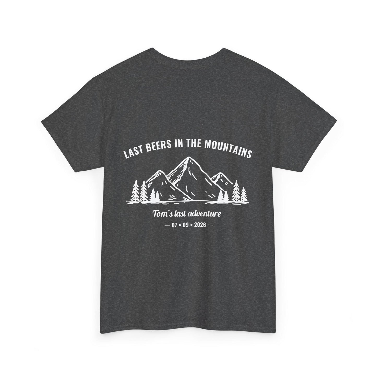 JGA Shirt Männer – Bier in den Bergen T-Shirt – Bräutigam Squad Shirt – Personalisiertes Junggesellenabschied Shirt – Männer Outdoor Shirt