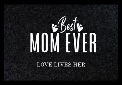Fußmatte Best Mom Ever – Chaos & Coffee | Lustige Türmatte Mütter | Geschenk für Mutter | Welcome Doormat Türvorleger Muttertag Gummirand