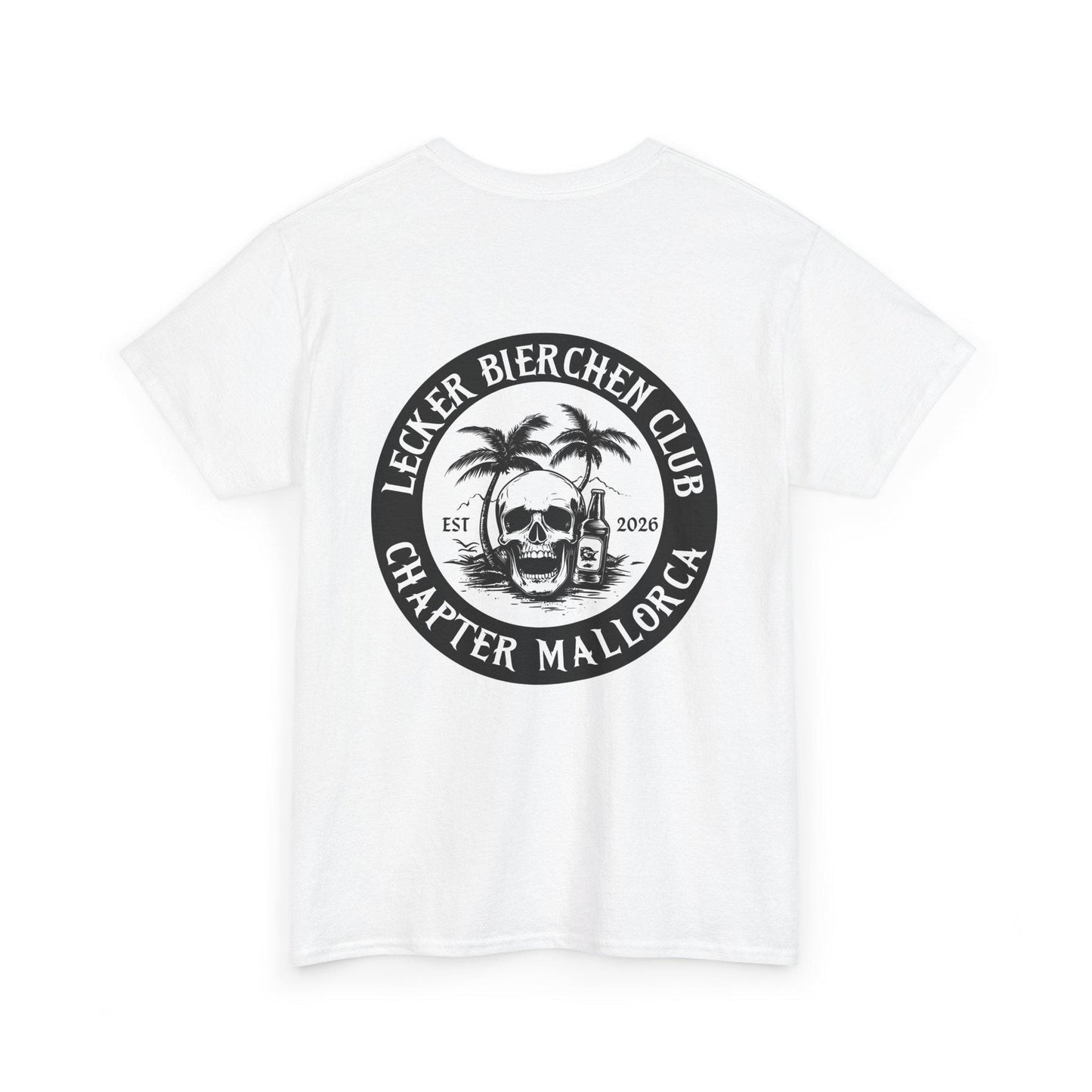Personalisierbares Mallorca Shirt – Lecker Bierchen Club T-Shirt Herren – JGA Malle Outfit – Party Urlaub Shirt mit Wunsch Ort & Jahr