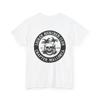 Personalisierbares Mallorca Shirt – Lecker Bierchen Club T-Shirt Herren – JGA Malle Outfit – Party Urlaub Shirt mit Wunsch Ort & Jahr