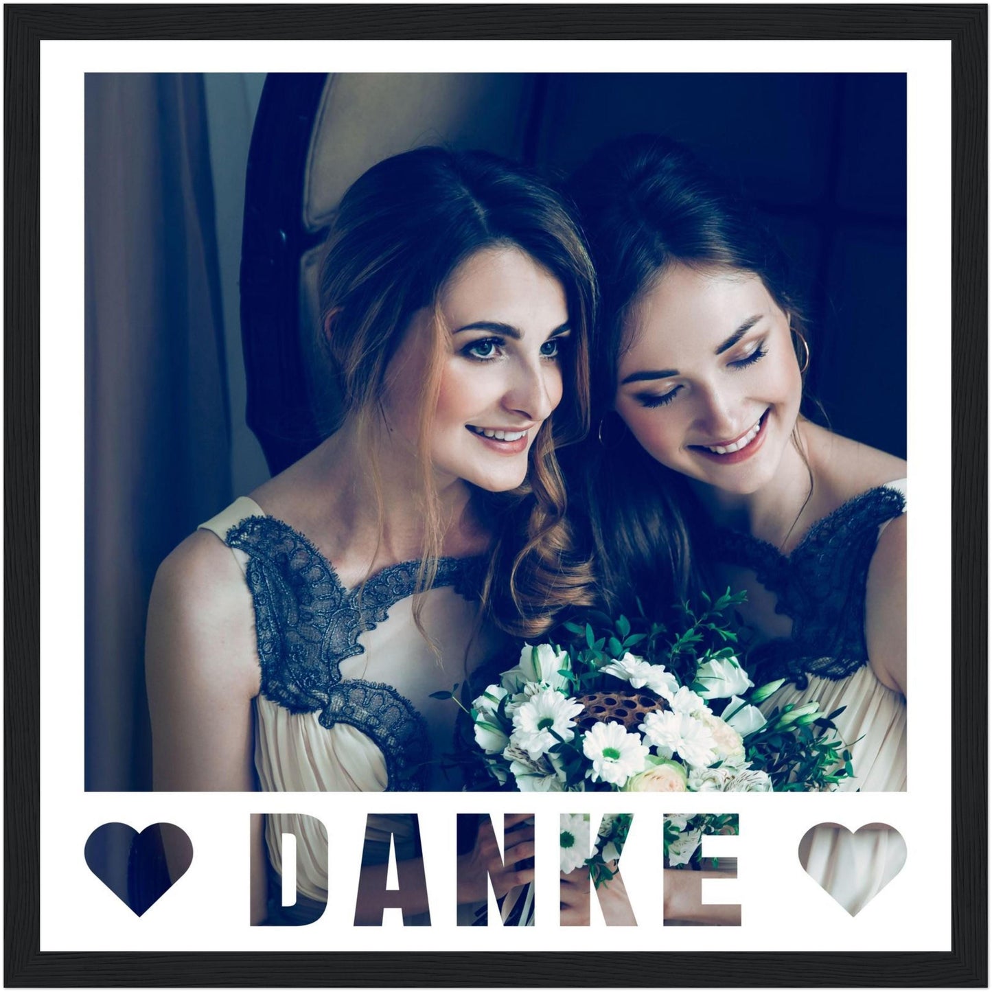 Wedding Witness Thank You Gift: Photo Poster - Personalised Thank You Poster for Wedding Witnesses with Picture Frame - Photo Gift