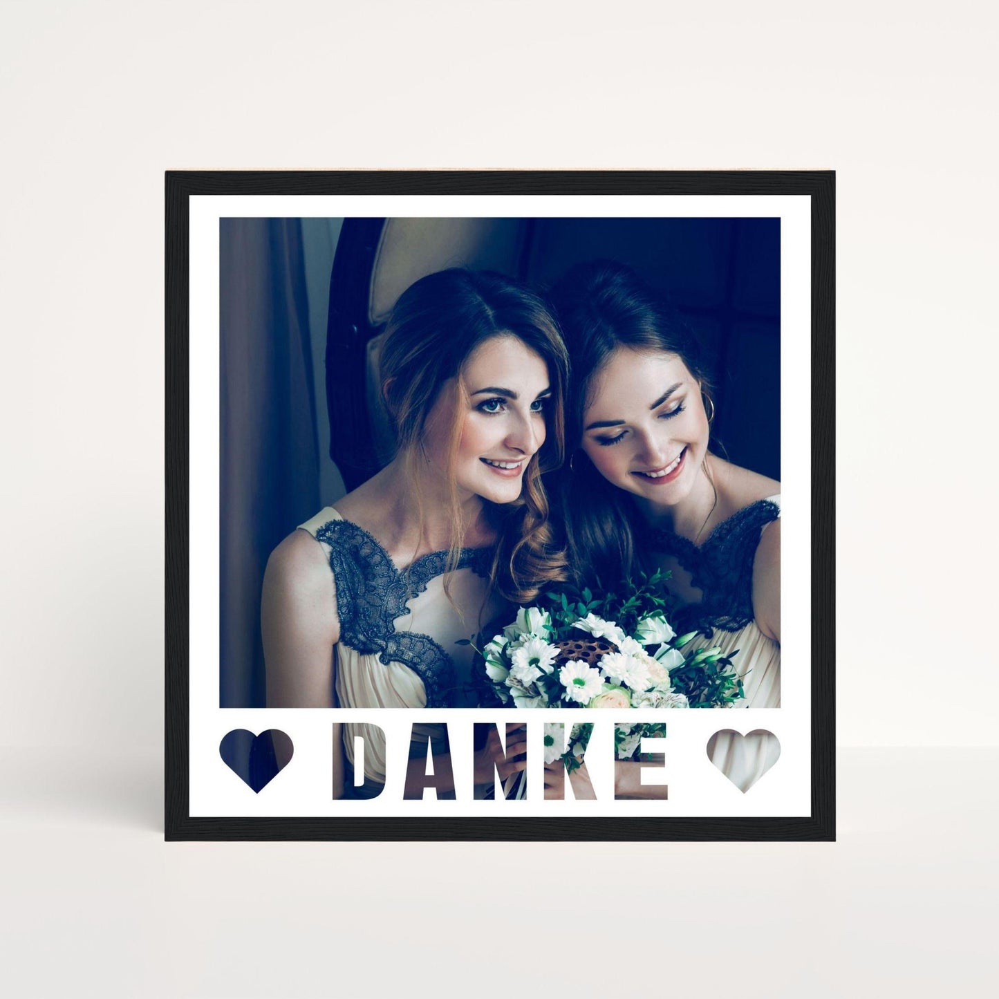 Wedding Witness Thank You Gift: Photo Poster - Personalised Thank You Poster for Wedding Witnesses with Picture Frame - Photo Gift