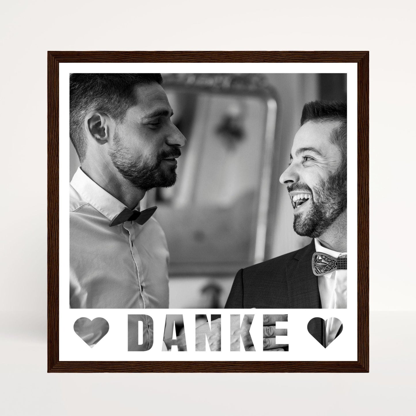 Trauzeuge Danke Geschenk Bild mit Foto - Personalisiertes Dankeschön Trauzeuginnen Best Man Poster mit Bilderrahmen - Fotogeschenk Digital