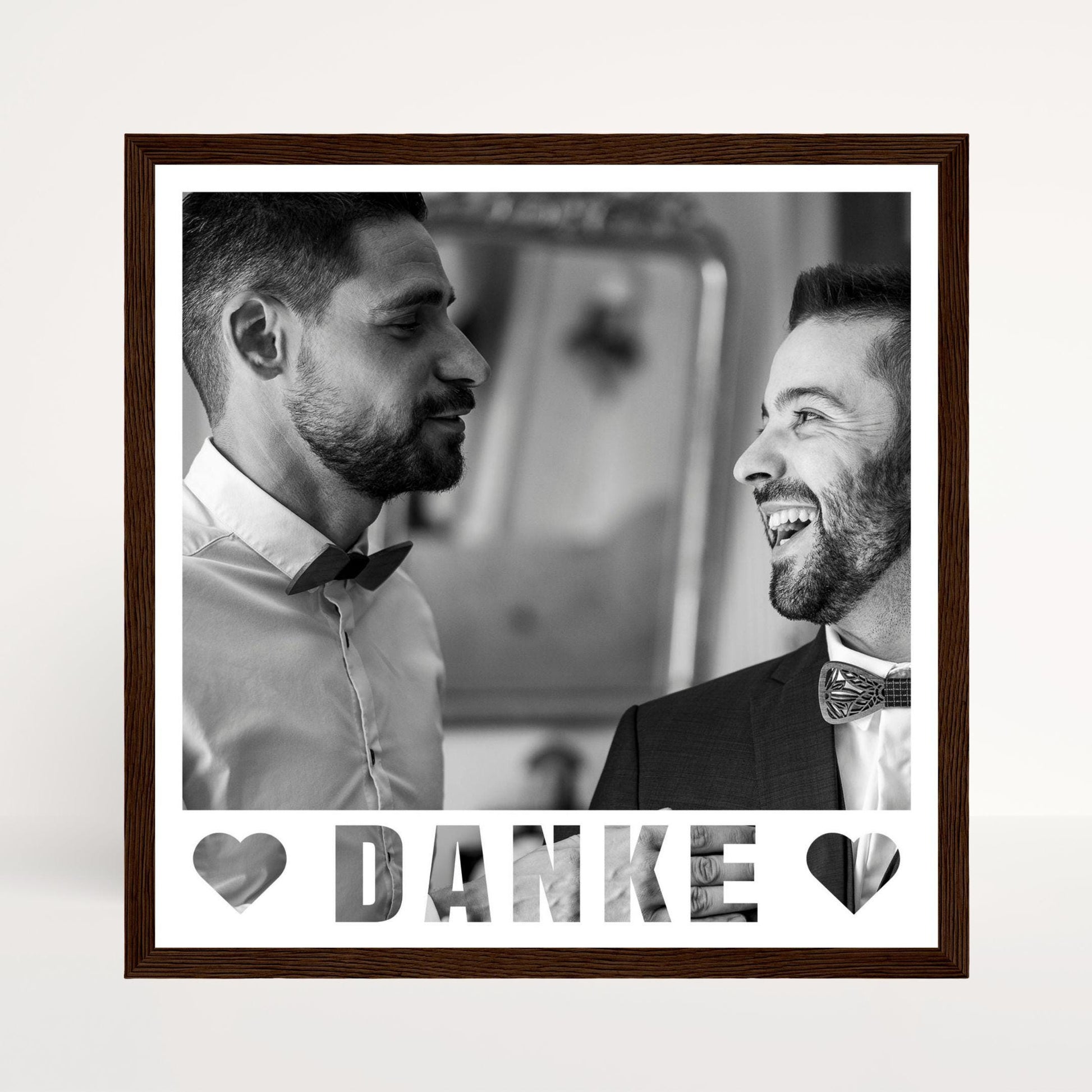 Trauzeuge Danke Geschenk Bild mit Foto - Personalisiertes Dankeschön Trauzeuginnen Best Man Poster mit Bilderrahmen - Fotogeschenk Digital