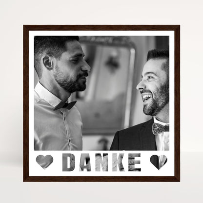 Trauzeuge Danke Geschenk Bild mit Foto - Personalisiertes Dankeschön Trauzeuginnen Best Man Poster mit Bilderrahmen - Fotogeschenk Digital
