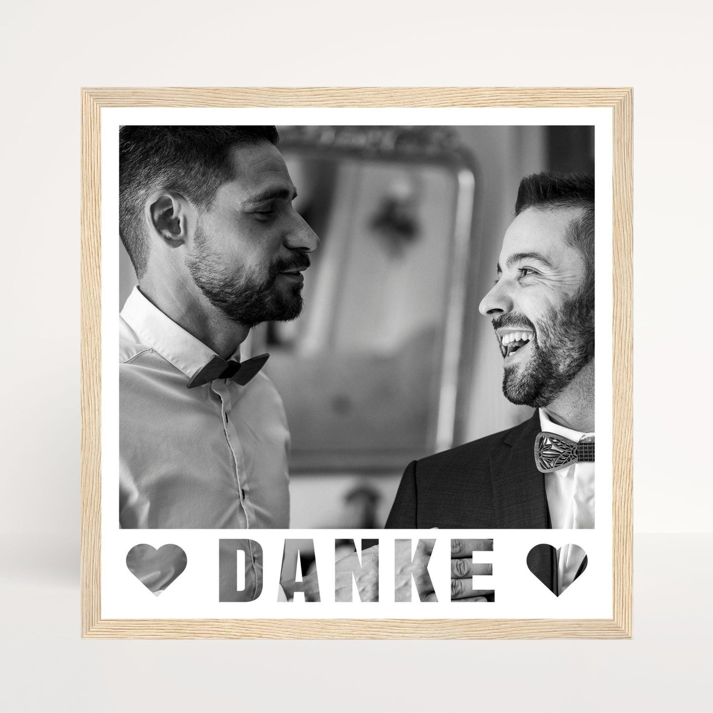 Trauzeuge Danke Geschenk Bild mit Foto - Personalisiertes Dankeschön Trauzeuginnen Best Man Poster mit Bilderrahmen - Fotogeschenk Digital