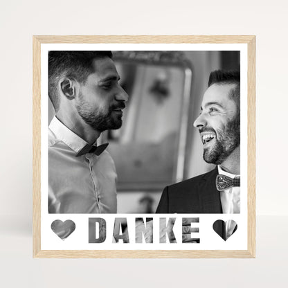 Trauzeuge Danke Geschenk Bild mit Foto - Personalisiertes Dankeschön Trauzeuginnen Best Man Poster mit Bilderrahmen - Fotogeschenk Digital