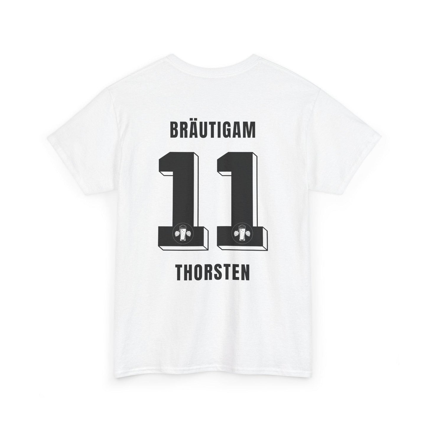 Personalisierbares JGA Shirt Fußball Trikot - Junggesellenabschied Outfit Herren - Bräutigam Team Shirt mit Name & Nummer Party Urlaub