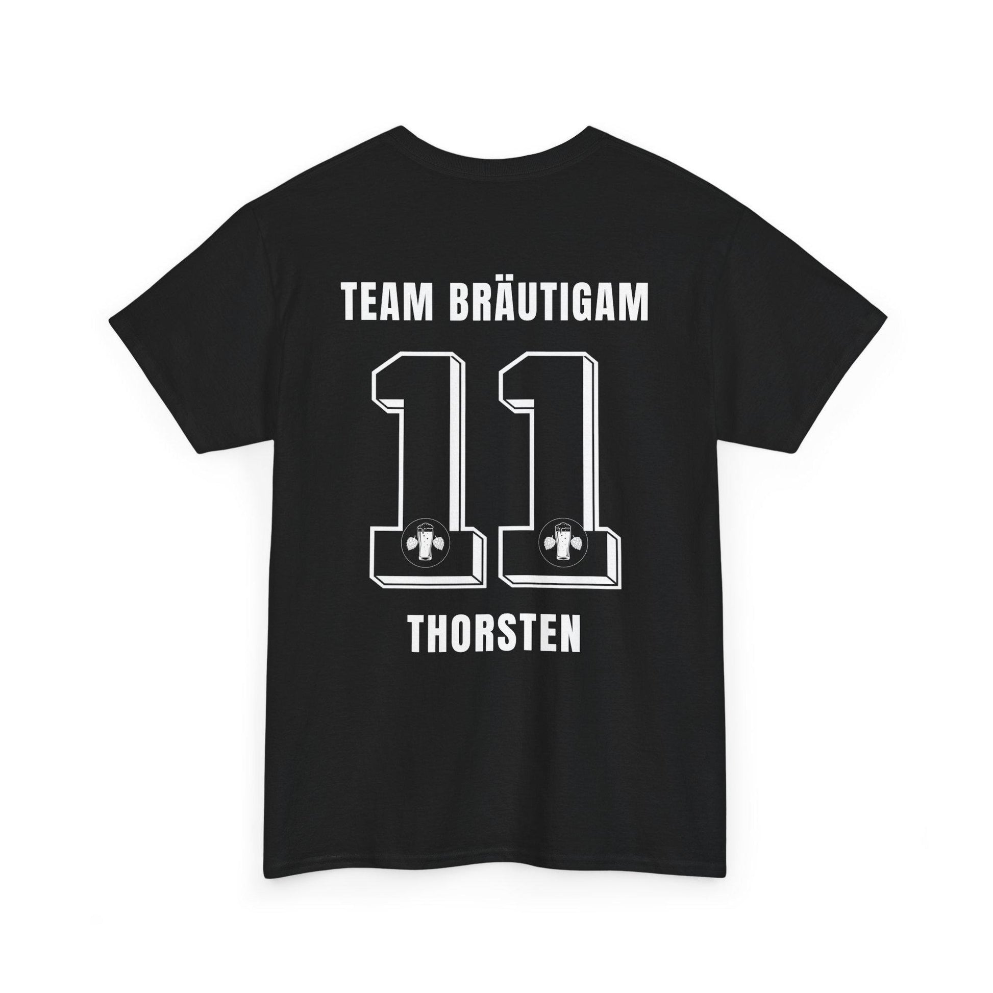 Personalisierbares JGA Shirt Fußball Trikot - Junggesellenabschied Outfit Herren - Bräutigam Team Shirt mit Name & Nummer Party Urlaub